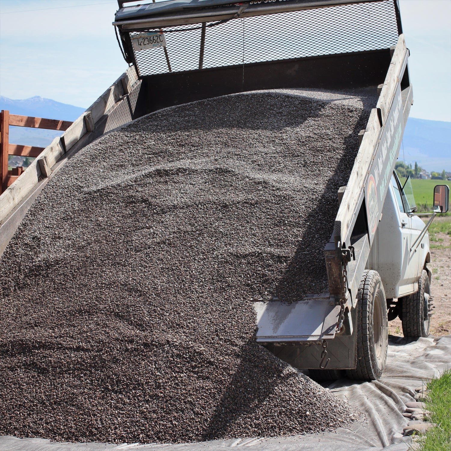 A Dump of gravel from Missoula Dirt Delivery