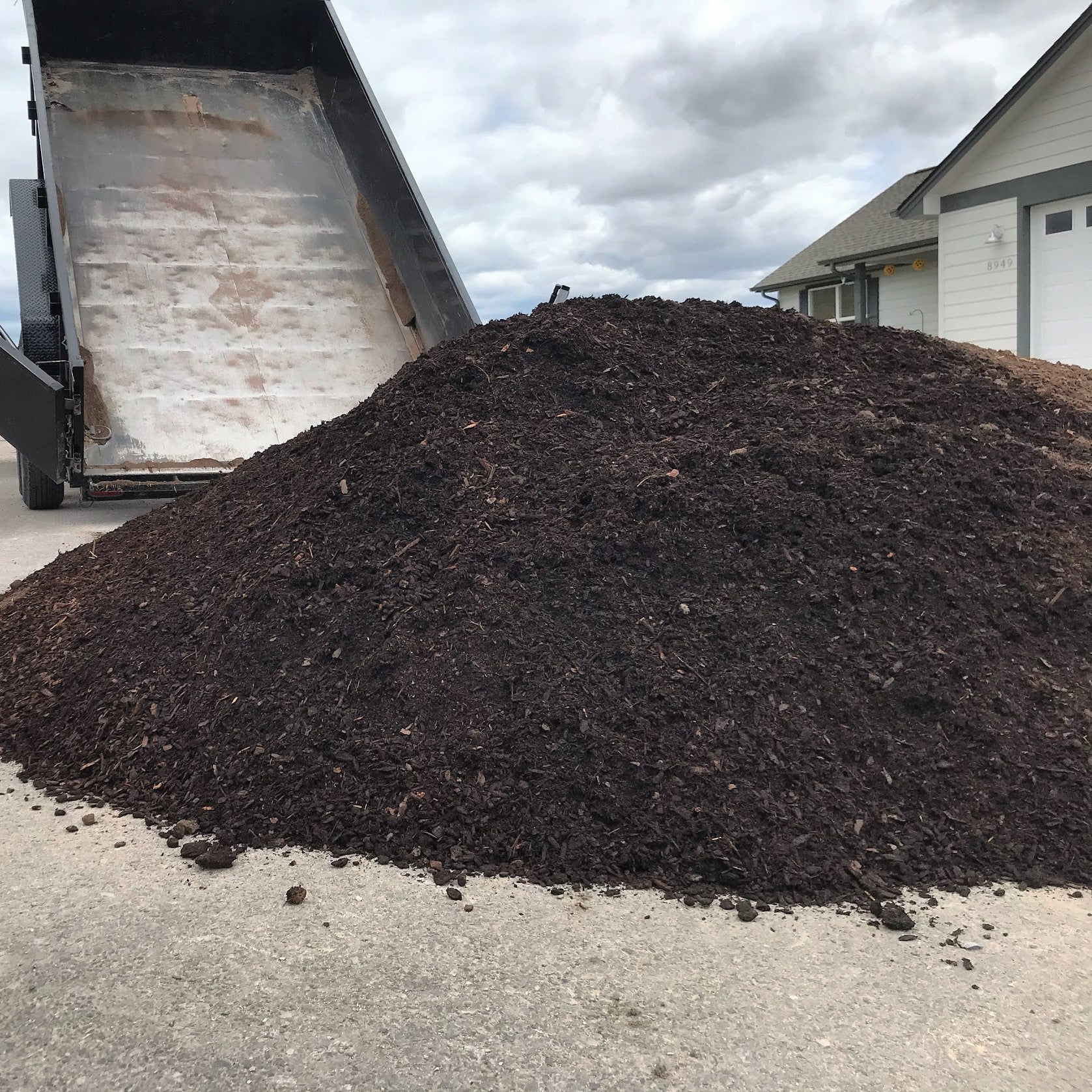 Big dump of soil pep landscape mulch in Missoula.