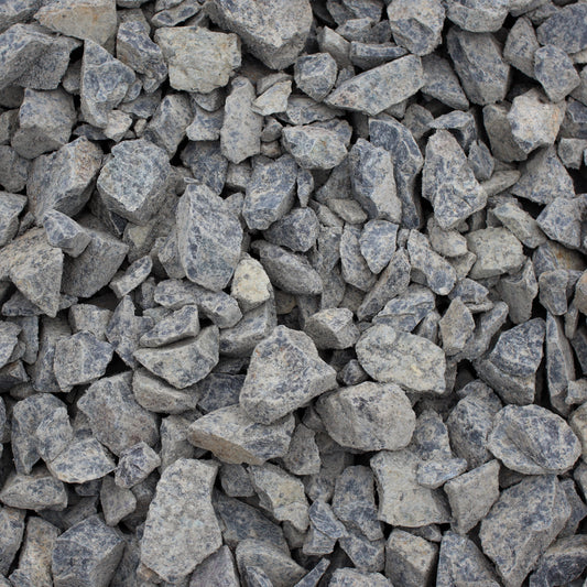 Overhead view of 2 inch fractured black rock from Missoula Dirt Delivery