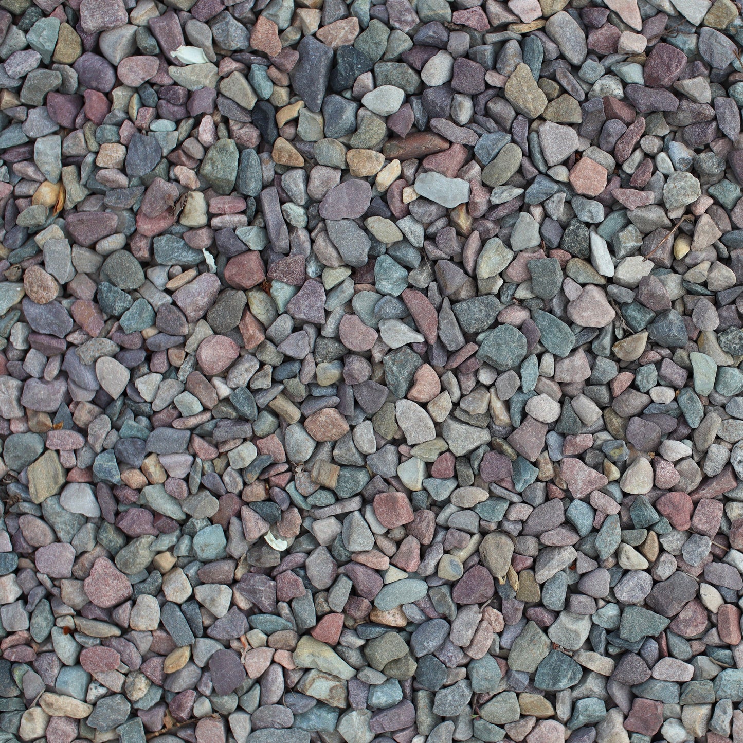Overhead view of crushed rainbow rock from Missoula Dirt Delivery