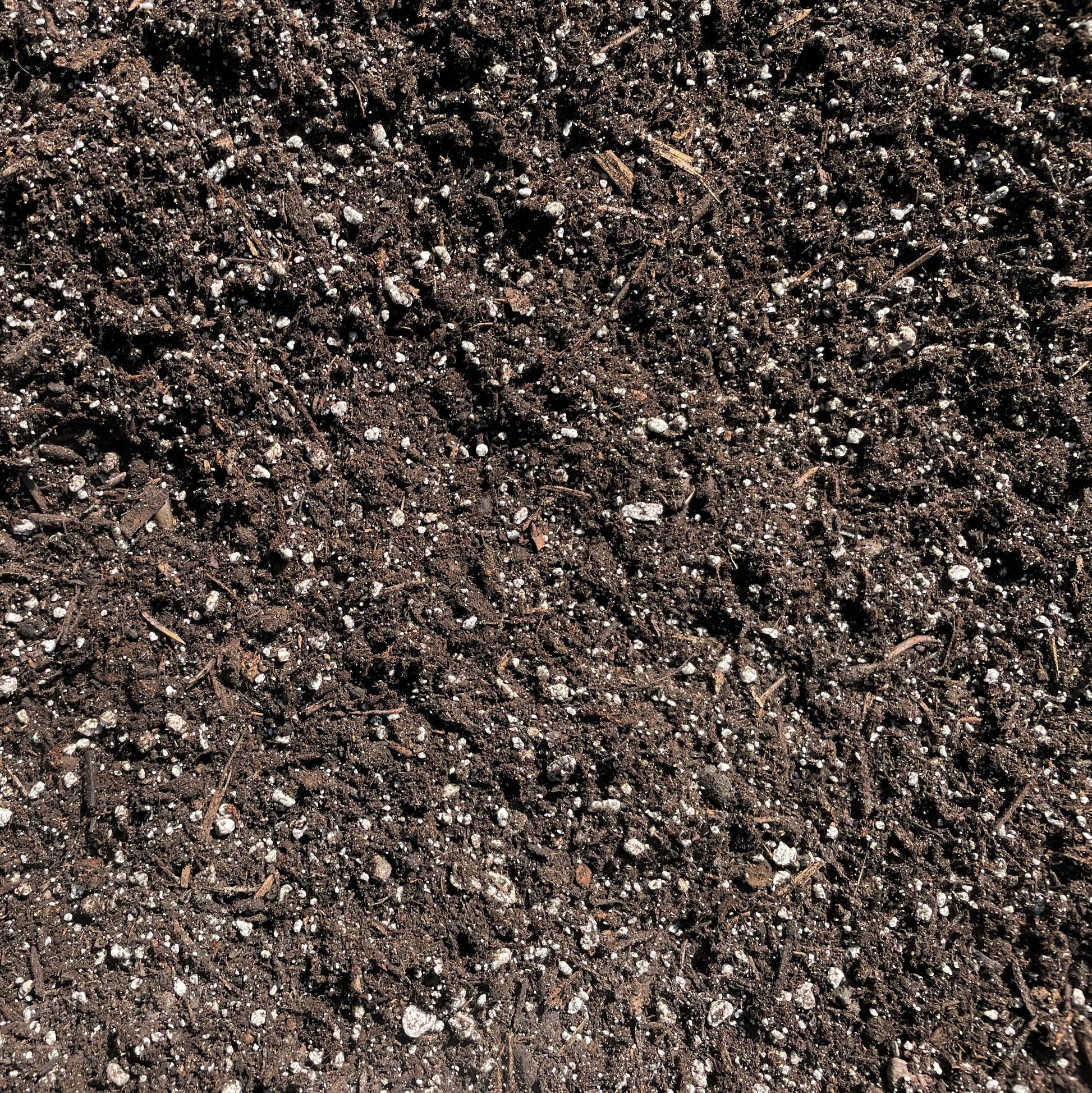 Overhead view of Garden City Premium Potting Soil.